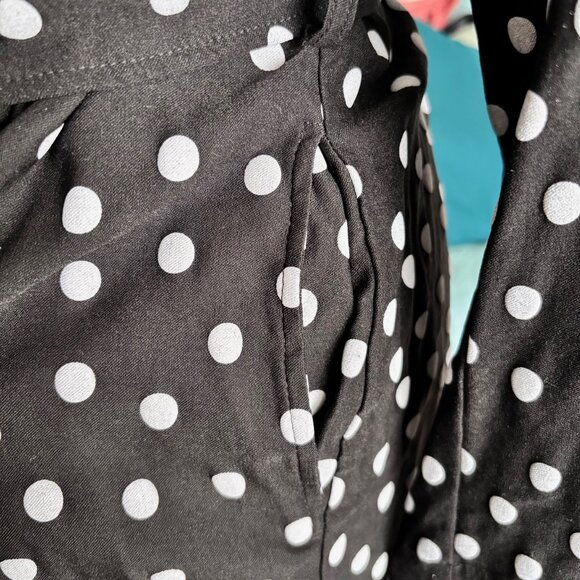 GUILLAUME POLKA DOT DOUBLE-BREASTED TRENCH COAT, SZ.M - Picture 5 of 8